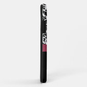 Personalisiertes Rosa, schwarzer verzierter Case-Mate iPhone Hülle (Hinten/Rechts)