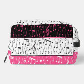 Personalisiertes rosa, schwarzweiß-farbenes Design Waschbeutel (Rückseite)