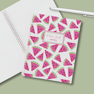 Personalisiertes rosa Sommer-Wassermelonen-Muster Notizblock