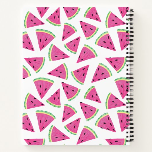 Personalisiertes rosa Sommerwettermuster Notizblock (Rückseite)