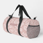 Personalisiertes Rosa Spitze Blumen Romantisch Duffle Bag (Rechte Ecke)