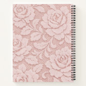 Personalisiertes Rosa Spitze Blumen Romantisch Notizblock (Rückseite)