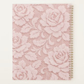 Personalisiertes Rosa Spitze Blumen Romantisch Planer (Rückseite)