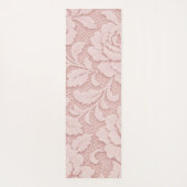 Personalisiertes Rosa Spitze Blumen Romantisch Yogamatte (Rückseite)