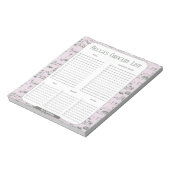 Personalisiertes rosa Toile-Lebensmittelsortiment Notizblock (Rotiert)