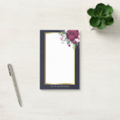 Personalisiertes rosa u. blaues Blumen Post-it Klebezettel (Büro)