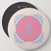 Personalisiertes Rosa und Blau Button (Vorne & Hinten)