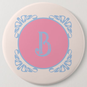 Personalisiertes Rosa und Blau  Button