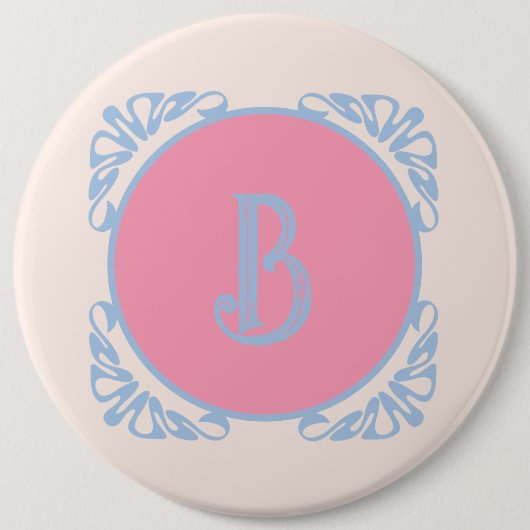 Personalisiertes Rosa und Blau Button (Vorderseite)