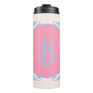 Personalisiertes Rosa und Blau Thermosbecher