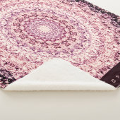 Personalisiertes Rosa und Burgund Stone Mandala Sherpadecke (3/4)