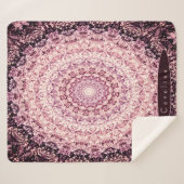 Personalisiertes Rosa und Burgund Stone Mandala Sherpadecke (Vorderseite (Horizontal))