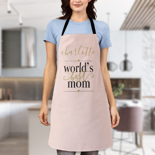 Personalisiertes Rosa und Gold - Beste Mama der We Schürze