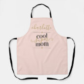Personalisiertes Rosa und Gold Coole Super-Mama Schürze (Vorderseite)