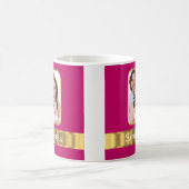 Personalisiertes Rosa und Gold Kaffeetasse (Mittel)