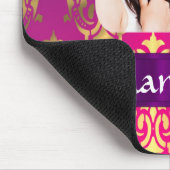 Personalisiertes Rosa- und Goldstaubmuster Mousepad (Ecke)