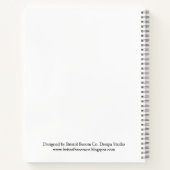 Personalisiertes rosa und graues Notebook Notizblock (Rückseite)