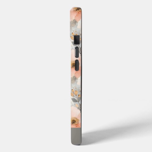 Personalisiertes Rosa und Graufarben Case-Mate iPhone Hülle (Rückseite / Links)