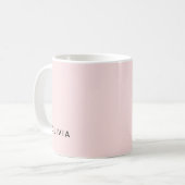 Personalisiertes Rosa und Name Monogramm | Elegant Kaffeetasse (Vorderseite Links)