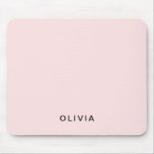 Personalisiertes Rosa und Name Monogramm | Elegant Mousepad (Vorne)