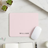 Personalisiertes Rosa und Name Monogramm | Elegant Mousepad
