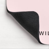 Personalisiertes Rosa und Name Monogramm | Elegant Mousepad (Ecke)