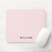 Personalisiertes Rosa und Name Monogramm | Elegant Mousepad (Mit Mouse)