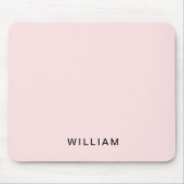 Personalisiertes Rosa und Name Monogramm | Elegant Mousepad (Vorne)