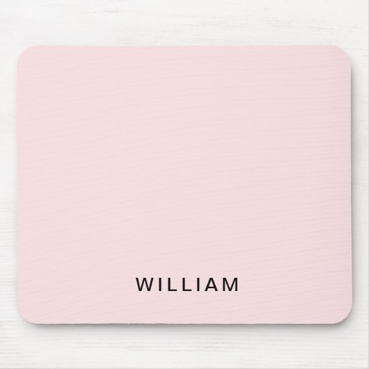 Personalisiertes Rosa und Name Monogramm | Elegant Mousepad (Vorne)