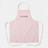 Personalisiertes Rosa und Name Monogramm | Elegant Schürze (Vorderseite)