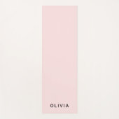 Personalisiertes Rosa und Name Monogramm | Elegant Yogamatte (Vorderseite)