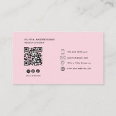 Personalisiertes Rosa und Roter Bogen | elegant Visitenkarte (Rückseite)