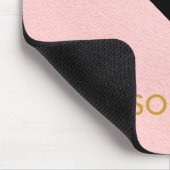 Personalisiertes rosa und schwarz Abstraktes Muste Mousepad (Ecke)
