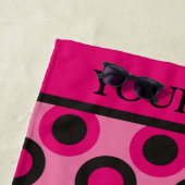 Personalisiertes Rosa und schwarzes Ballet Kinder Strandtuch (Beispiel)