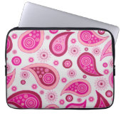 Personalisiertes Rosa und Weiß Laptopschutzhülle (Vorderseite)