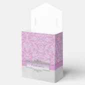 Personalisiertes Rosa und Weiße Damaskus - Zelt - Geschenkschachtel (Geöffnet)