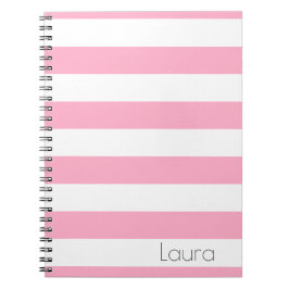 Personalisiertes, rosa und weißes StrickNotebook Notizblock