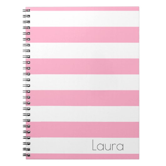 Personalisiertes, rosa und weißes StrickNotebook Notizblock (Vorderseite)