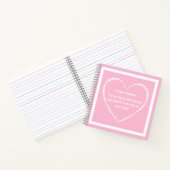 Personalisiertes Rosa und White Heart Journal-Note Notizblock (Innenseite)