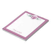 Personalisiertes rosa Weihnachtsgeschenk Notizblock (Rotiert)
