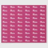 Personalisiertes rosa Wrackpapier Geschenkpapier (Flach)
