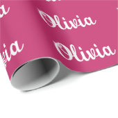 Personalisiertes rosa Wrackpapier Geschenkpapier (Rolleneckpunkt)