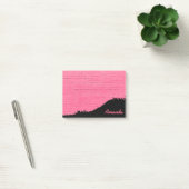 Personalisiertes rosa Ziegelmuster Post-it Klebezettel (Büro)