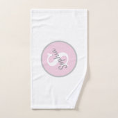 Personalisiertes rosafarbenes Monogramm-Badehandtu Badhandtuch Set (Handtuch)