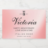 Personalisiertes Rosé-Etikett Schaumweinetikett (Einzelnes Label)