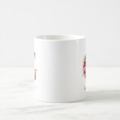 Personalisiertes Roségold-Blumen-Initial G Monogra Kaffeetasse (Mittel)