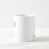 Personalisiertes Roségold-Blumen-Initial P Monogra Kaffeetasse (Mittel)