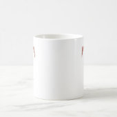 Personalisiertes Roségold-Blumen-Initial T Monogra Kaffeetasse (Mittel)