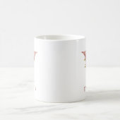 Personalisiertes Roségold-Blumen-Initial Y Monogra Kaffeetasse (Mittel)