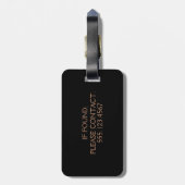 Personalisiertes Rosen-Gold punktiert | Gepäckanhänger (Rückseite vertikal)